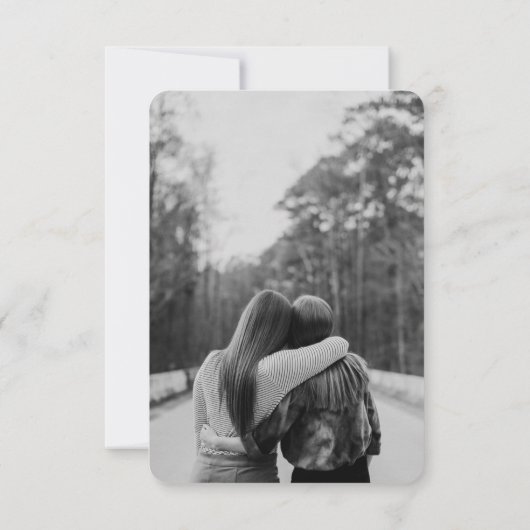 Goldschneeflocken Rotes Foto Weihnachtskarte Dankeskarte (Rückseite)