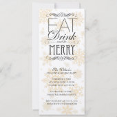 Goldschneeflocken - trinken und sich wohlfühlen einladung (Vorderseite)