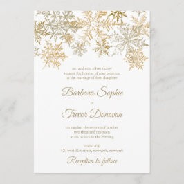 Goldschneeflocken Weihnachten Weihnachts Hochzeit Einladung