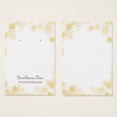 Goldschneeflocken Weihnachts-Ohrensichtkarte (Vorne & Hinten)