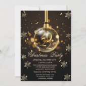 Goldschneeflocken, Weihnachtsball 2022 Unternehmen Einladung (Vorderseite)