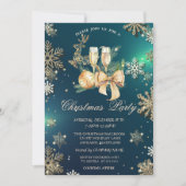 Goldschneeflocken, Weihnachtsbälle, Reineer Compan Einladung (Vorderseite)