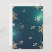 Goldschneeflocken, Weihnachtsbälle, Reineer Compan Einladung (Rückseite)