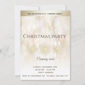 Goldschneeflocken Weihnachtsfest im Unternehmen - Einladung (Vorderseite)