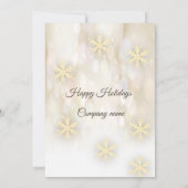 Goldschneeflocken Weihnachtsfest im Unternehmen - Einladung (Rückseite)