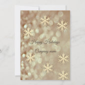 Goldschneeflocken Weihnachtsfest im Unternehmen - Einladung (Rückseite)