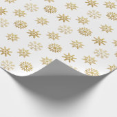 Goldschneeflocken Weißes Zierpapier Geschenkpapier (Ecke)