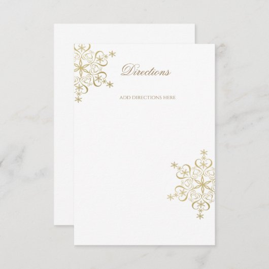 Goldschneeflockenrichtung oder -information begleitkarte (Vorne/Hinten)