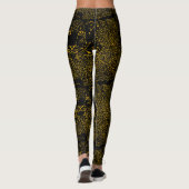 Goldschneeleopard für schwarze Leggings (Rückseite)