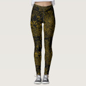 Goldschneeleopard für schwarze Leggings (Vorderseite)