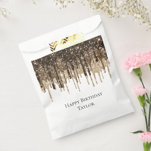 Goldschokolade Eiscreme Glitzer Tropfen Geburtstag Geschenktütchen (Versiegelt)