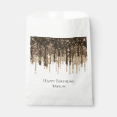 Goldschokolade Eiscreme Glitzer Tropfen Geburtstag Geschenktütchen (Vorderseite)