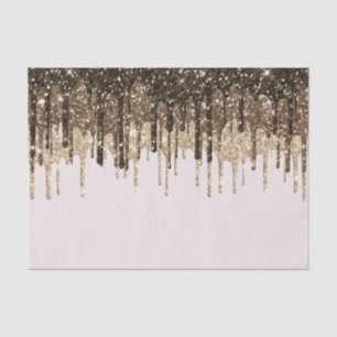 Goldschokolade Eiscreme Glitzer Tropfen Geburtstag Seidenpapier