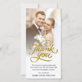 Goldschrift | Hochzeitskarte Dankeskarte (Vorderseite)