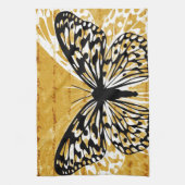 Goldschrift und Schmetterling Geschirrtuch (Vertikal)