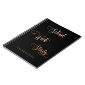 Goldschule der Schwarzen Rose - Typografie Notizblock (Linke Seite)