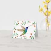 Goldschwanz-Saphir-Kolibri Blank Karte (Gelbe Blume)