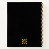 Goldschwarz-Ancient-Griechisch-Meander-Monogramm Notizblock (Rückseite)