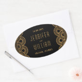 Goldschwarz Art Deco Sticker (Umschlag)