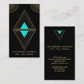*~* Goldschwarz-Dreieck-Alchimie-heilige Geometrie Visitenkarte (Vorne/Hinten)
