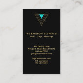 *~* Goldschwarz-Dreieck-Alchimie-heilige Geometrie Visitenkarte (Rückseite)