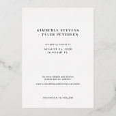 Goldschwarz Moderne Foto Hochzeit speichern das Da Folieneinladung (Rückseite)