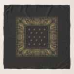 Goldschwarz-Paisley-Mode Schal<br><div class="desc">Luxuriöses schwarz und gold Paisley Design Mode Schal.</div>