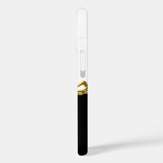 GoldSchwarz-weißer Schmetterling Case-Mate iPhone Hülle (Rückseite / Links)