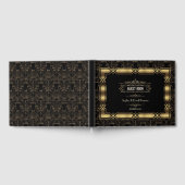 Goldschwarze Art Deco Gatsby im Stil der 20er Jahr Gästebuch (Voll)