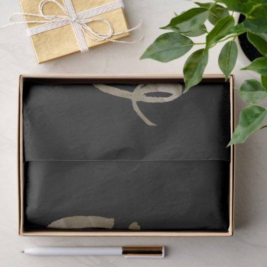 Goldschwarze Farbe I Seidenpapier (Geschenk)