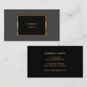 Goldschwarze graue Muster-Visitenkarten Visitenkarte (Vorne/Hinten)