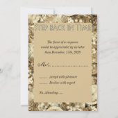 Goldschwarze Hollywood-Stars Einladung (Rückseite)