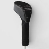Goldschwarze Rose Golf Headcover (angewinkelt)