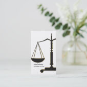 Goldschwarze Skala der Gerechtigkeit | Rechtsanwal Visitenkarte (Stehend Vorderseite)