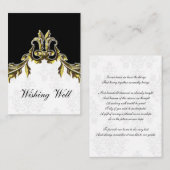 Goldschwarze Wunschkarten Begleitkarte (Vorne/Hinten)