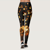 Goldschwarzer Glitzer: Abstrakter Hintergrund Leggings (Rückseite)