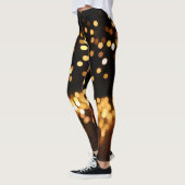 Goldschwarzer Glitzer: Abstrakter Hintergrund Leggings (Links)