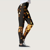 Goldschwarzer Glitzer: Abstrakter Hintergrund Leggings (Rechts)