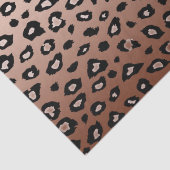 Goldschwarzer Leopard-Bronzedruck Ombre Seidenpapier (Detail)