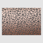 Goldschwarzer Leopard-Bronzedruck Ombre Seidenpapier (Vorderseite)