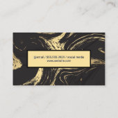 Goldschwarzer Marmor | ABSTRAKT Visitenkarte (Rückseite)