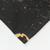 Goldschwarzer Marmor Fleecedecke (Ecke)