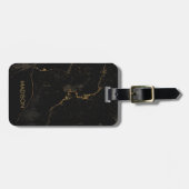 Goldschwarzer Marmor Gepäckanhänger (Vorderseite horizontal)