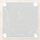 Goldschwarzer Marmor Glasuntersetzer (Rückseite)