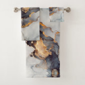 Goldschwarzer Marmor Hübsch Badhandtuch Set (Insitu)