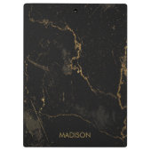 Goldschwarzer Marmor Klemmbrett (Rückseite)