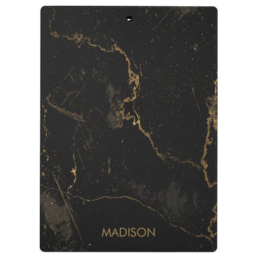 Goldschwarzer Marmor Klemmbrett (Rückseite)