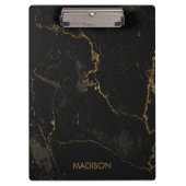 Goldschwarzer Marmor Klemmbrett (Vorderseite)