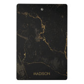 Goldschwarzer Marmor Mini Klemmbrett (Rückseite)