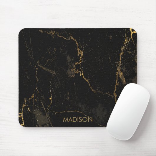 Goldschwarzer Marmor Mousepad (Mit Mouse)